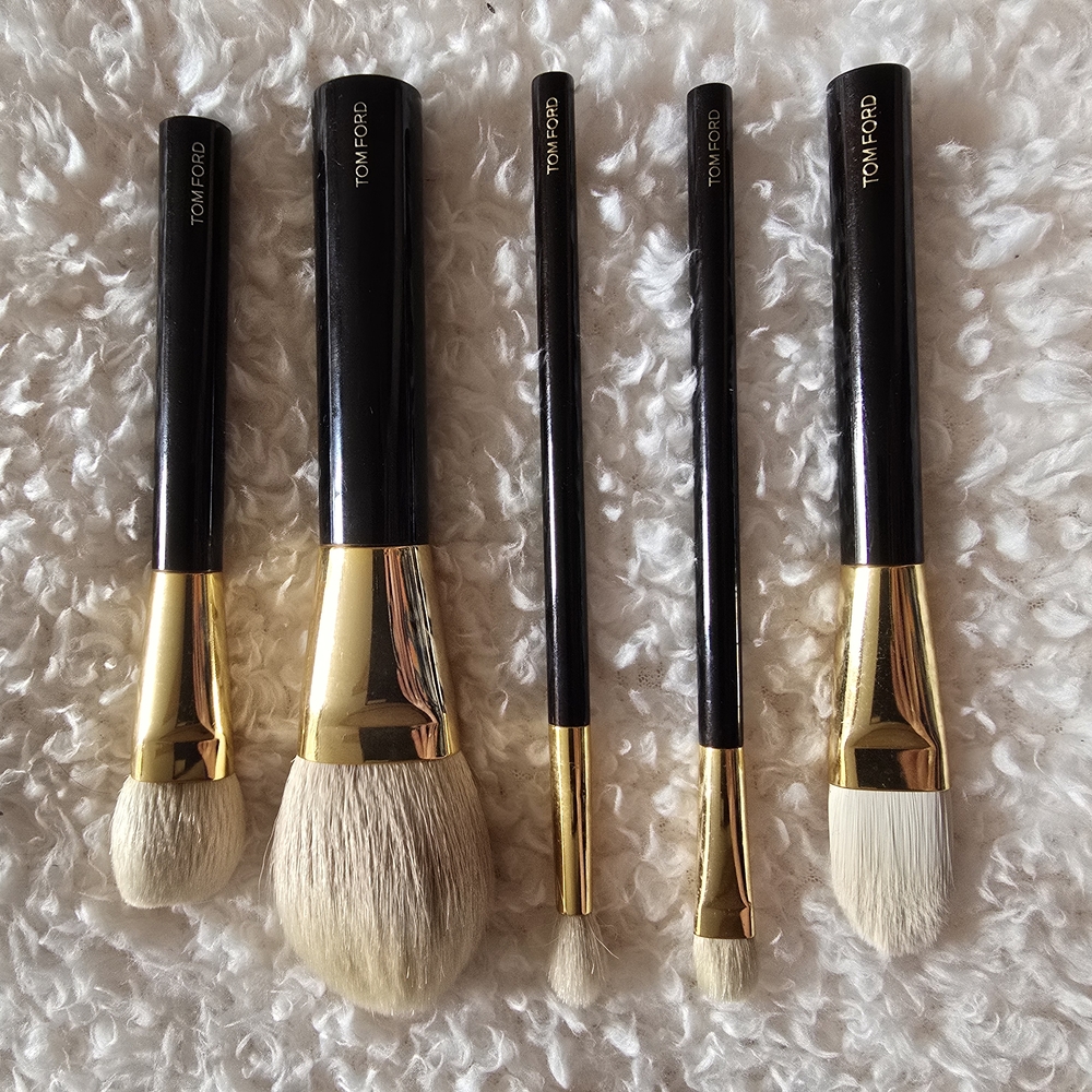 Tom Ford Black and Gold Makeup Brushes